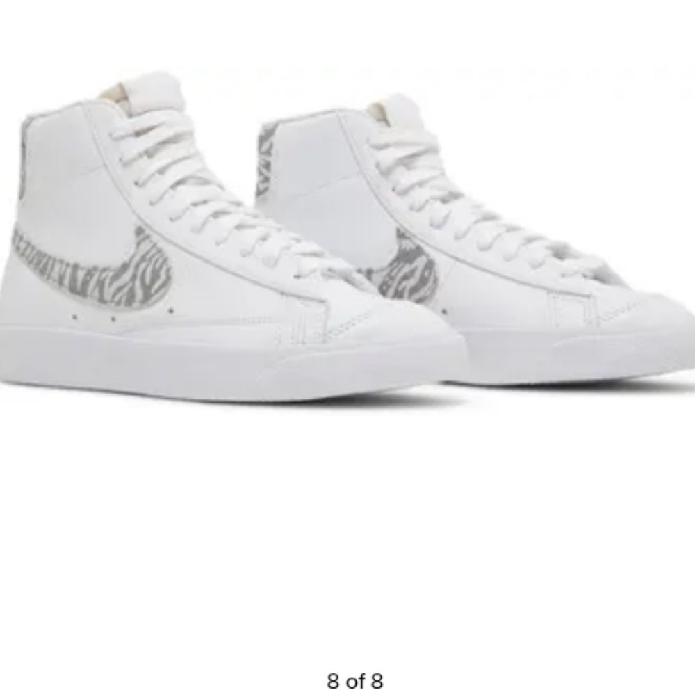 Nike Women's Blazer Mid '77 SE Zebra Sneakers - White and Gray